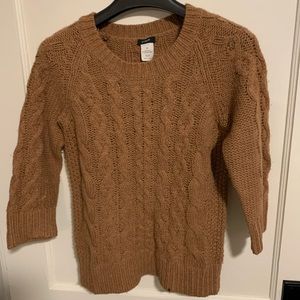 J. Crew Cable knit Alpaca/Wool Blend Sweater